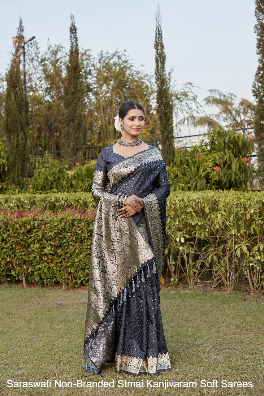 Saraswati Non-Branded Stmai Kanjivaram Soft Sarees