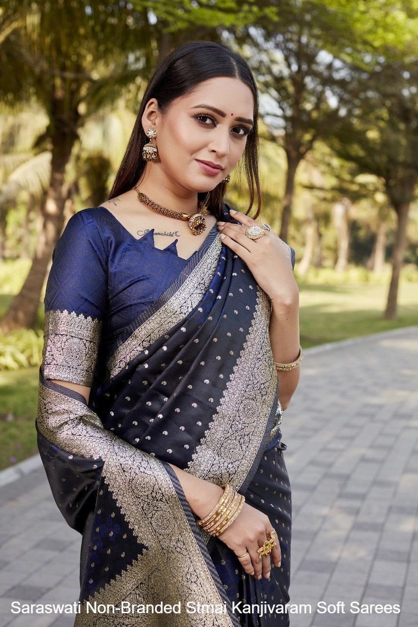 Saraswati Non-Branded Stmai Kanjivaram Soft Sarees