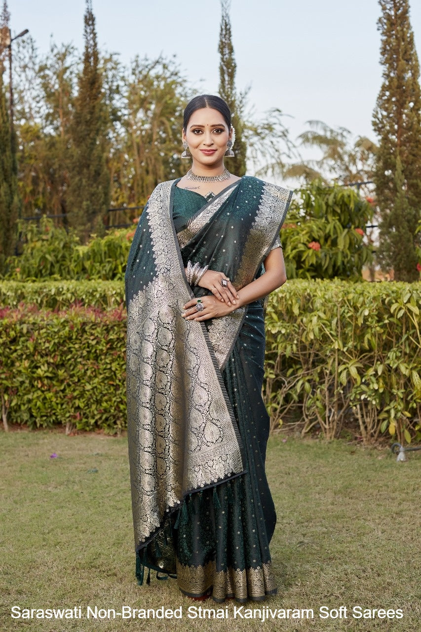 Saraswati Non-Branded Stmai Kanjivaram Soft Sarees