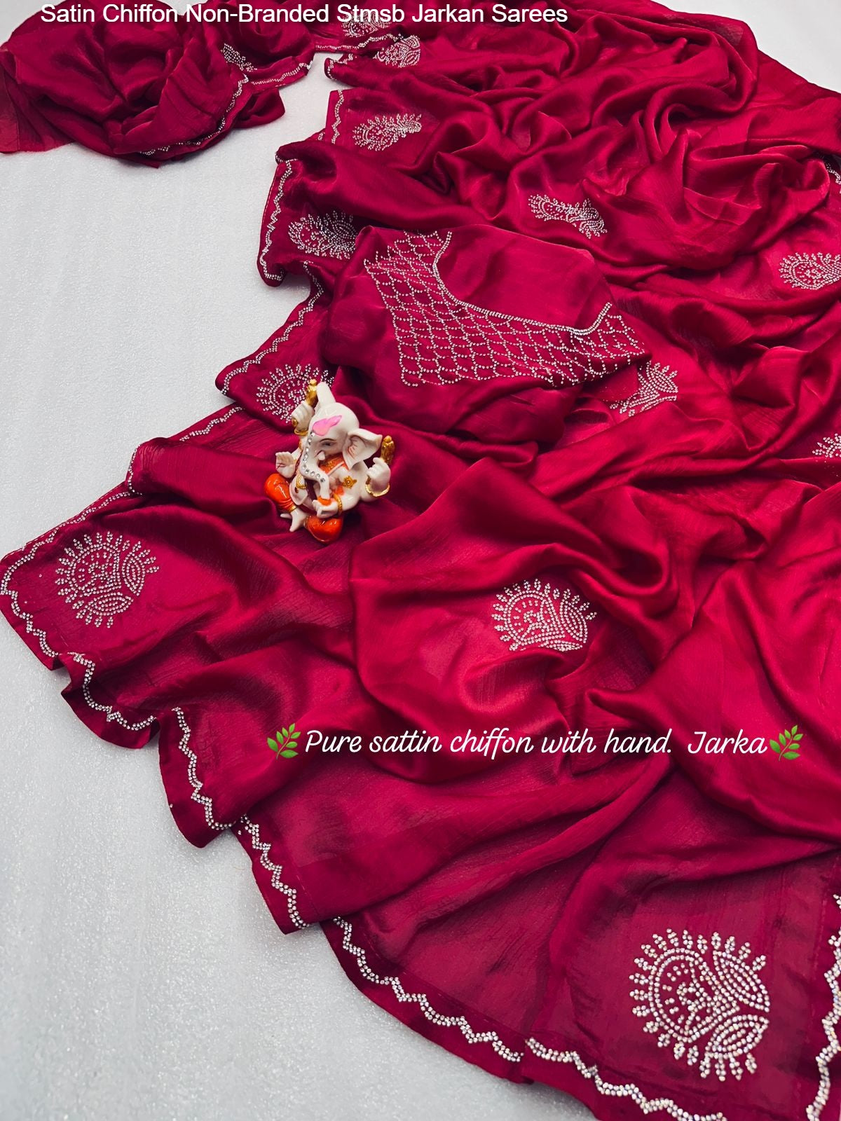 Satin Chiffon Non-Branded Stmsb Jarkan Sarees