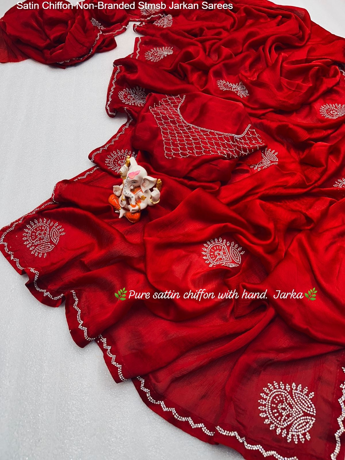 Satin Chiffon Non-Branded Stmsb Jarkan Sarees