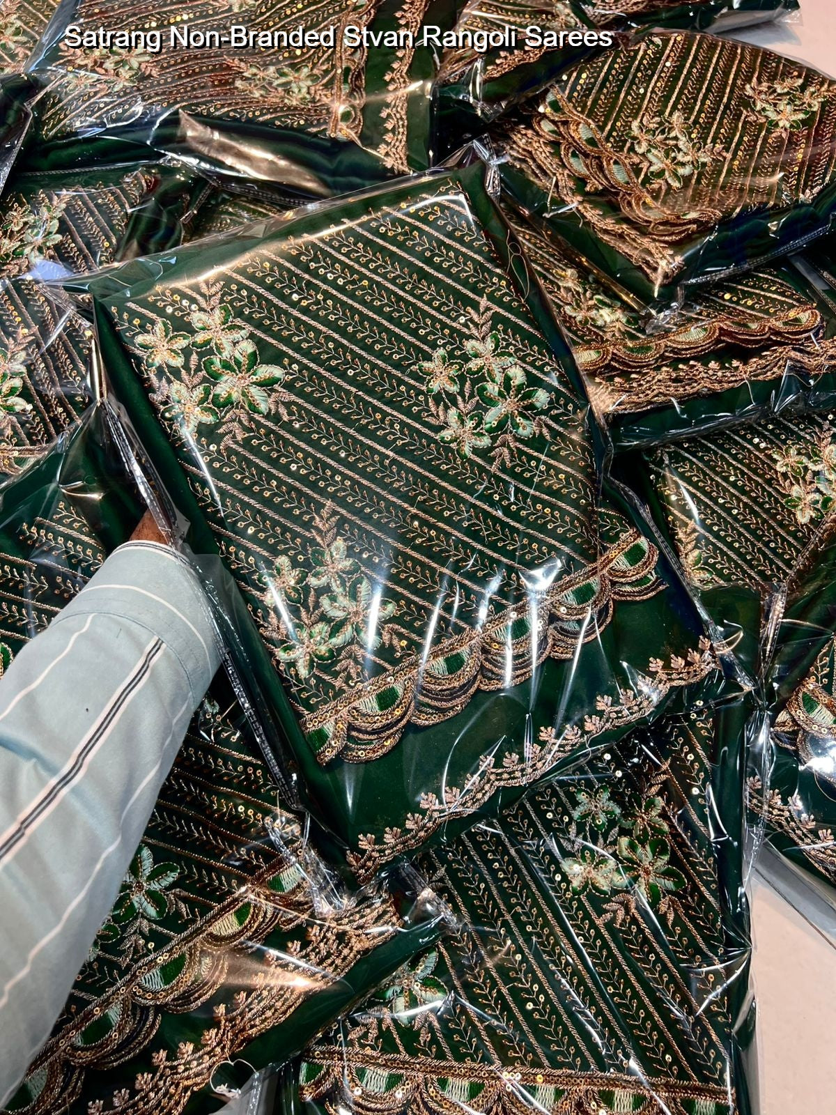 Satrang Non-Branded Stvan Rangoli Sarees