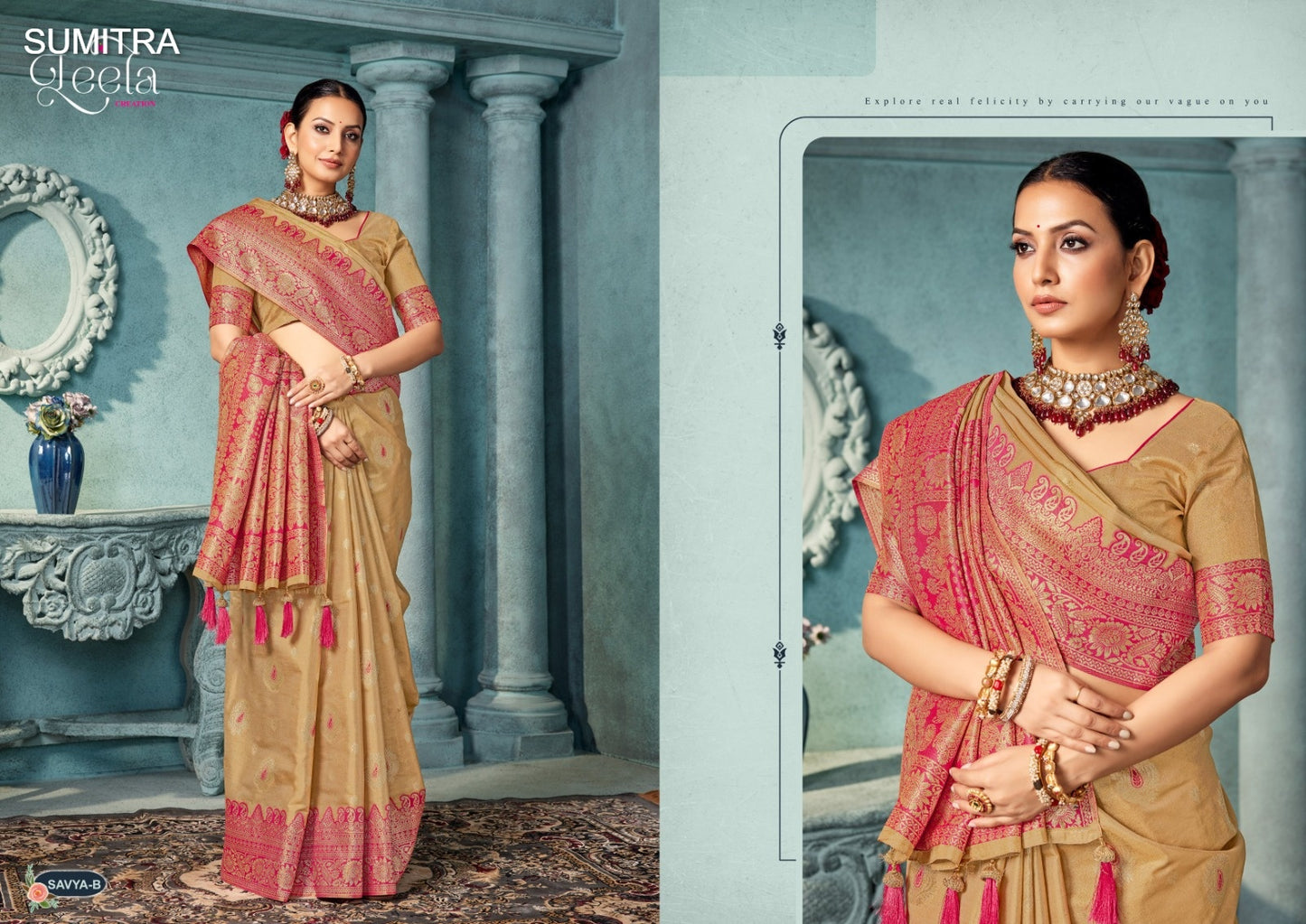 Savya-B Leela Sumitra Dyed Sarees