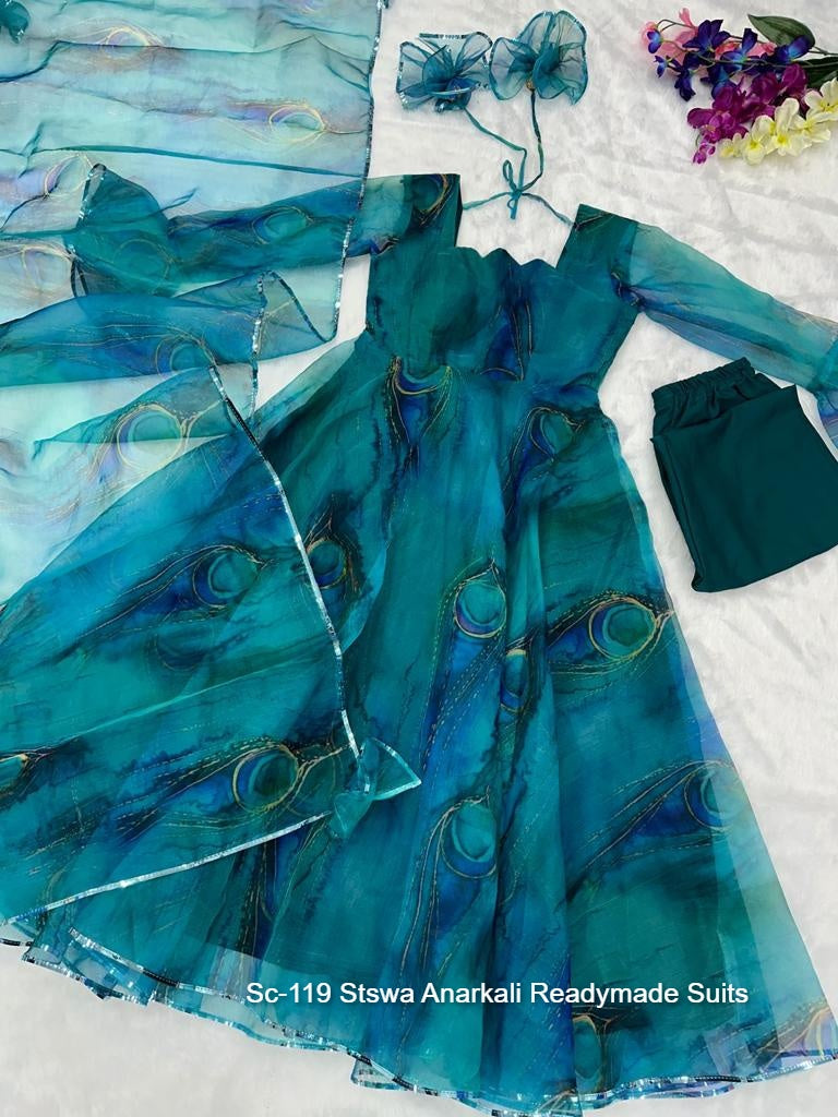 Sc-119 Stswa Anarkali Readymade Suits
