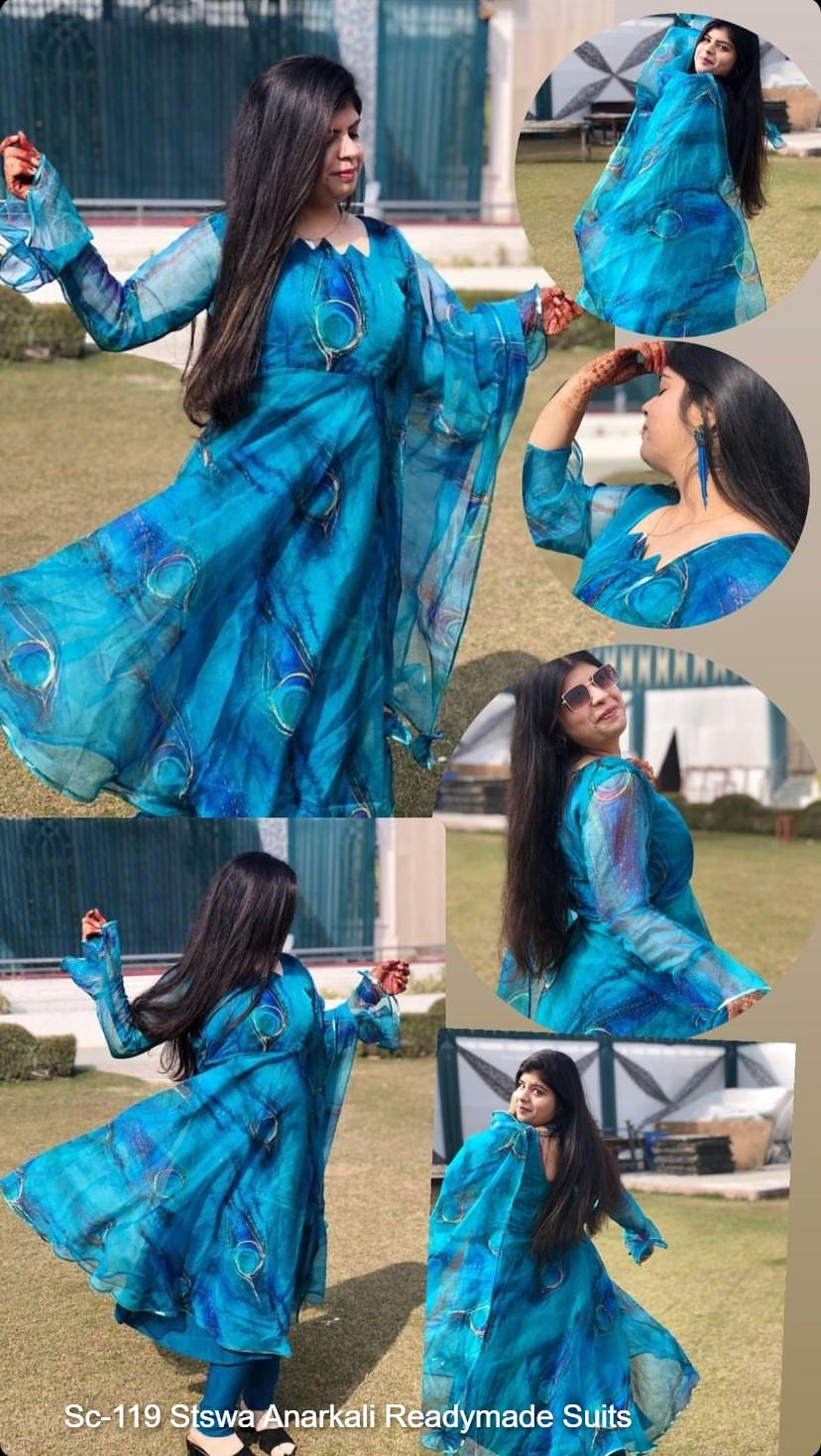 Sc-119 Stswa Anarkali Readymade Suits