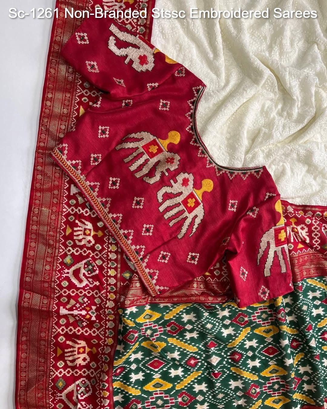 Sc-1261 Non-Branded Stssc Embroidered Sarees