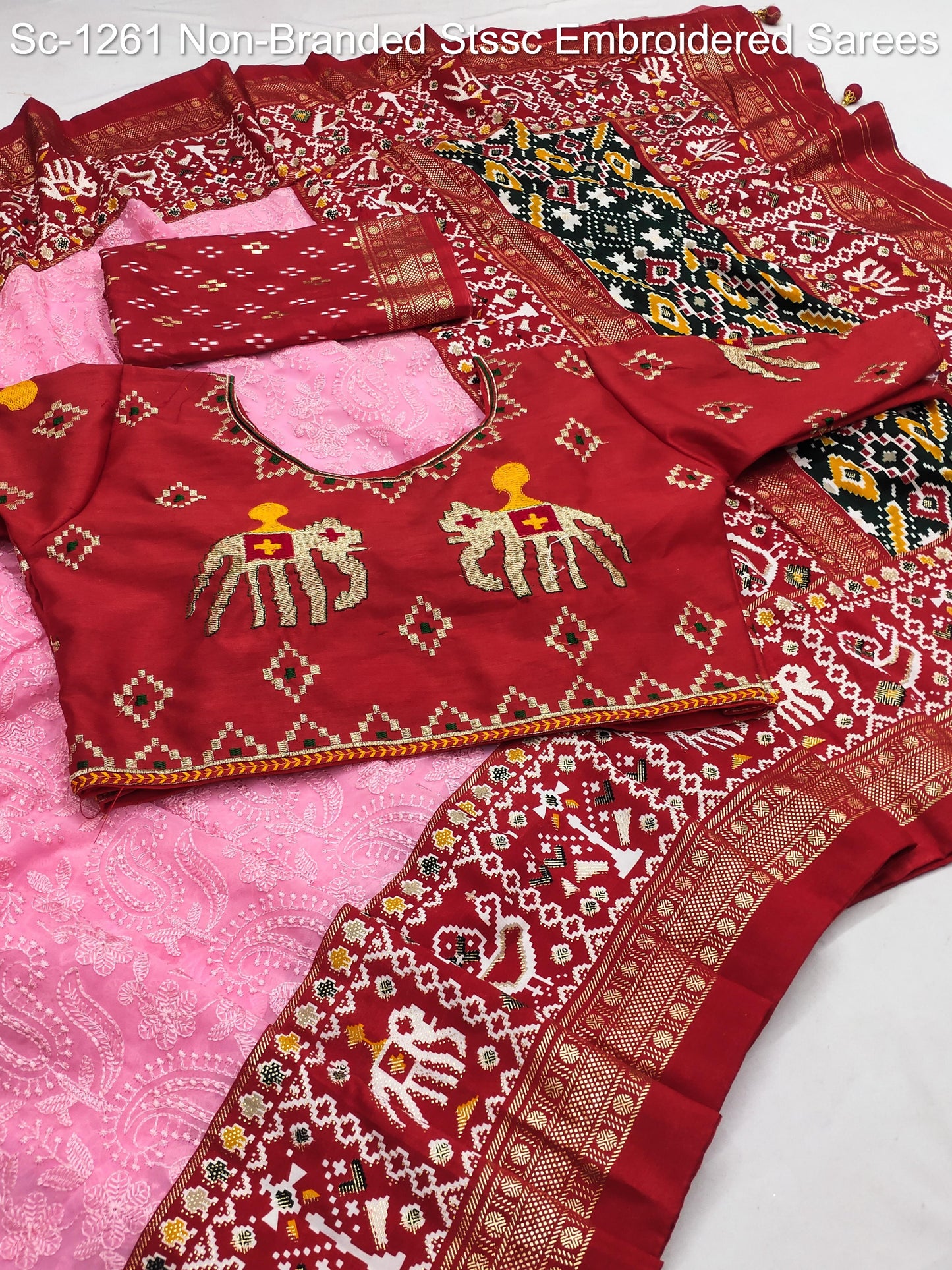 Sc-1261 Non-Branded Stssc Embroidered Sarees