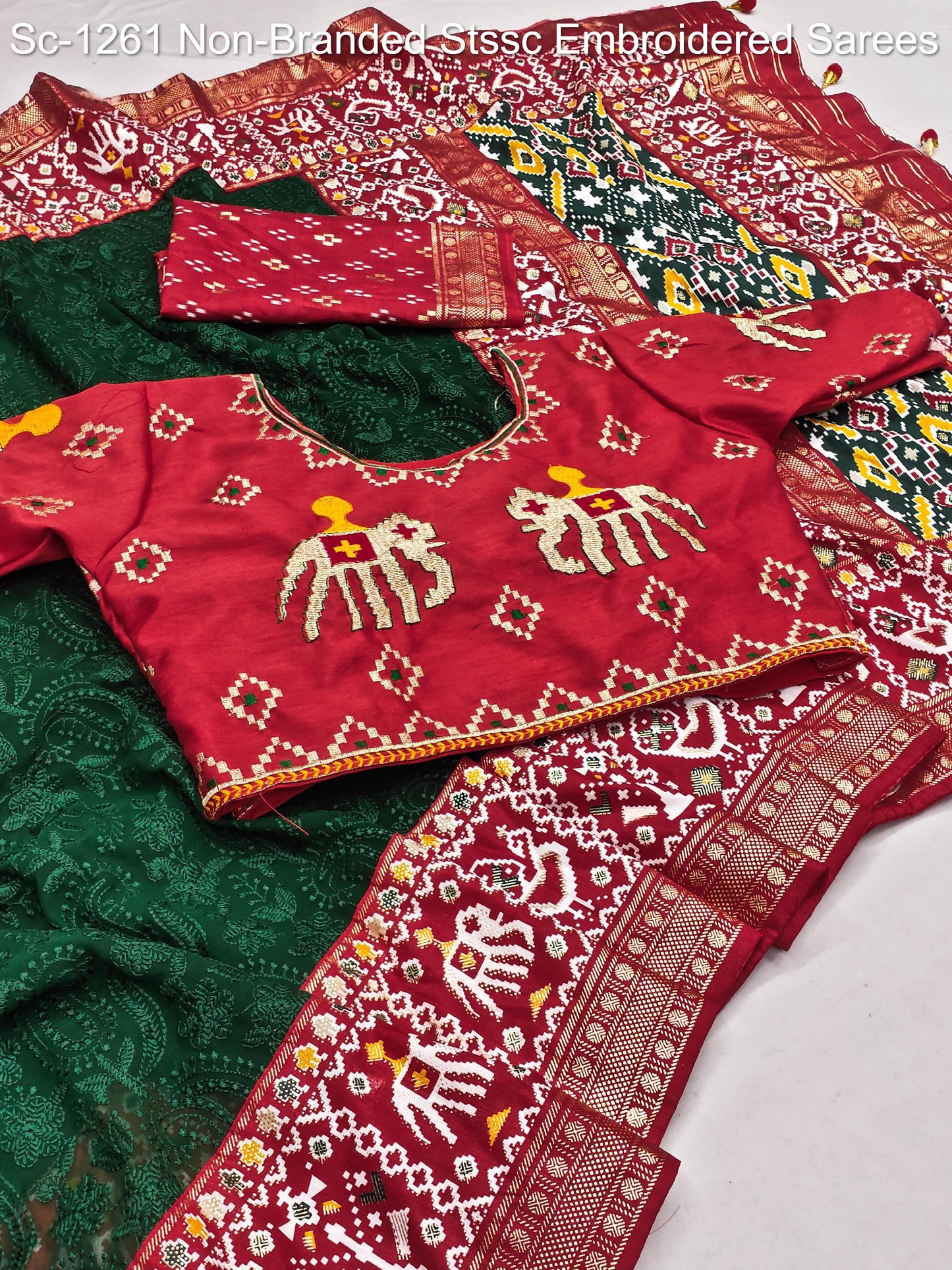 Sc-1261 Non-Branded Stssc Embroidered Sarees