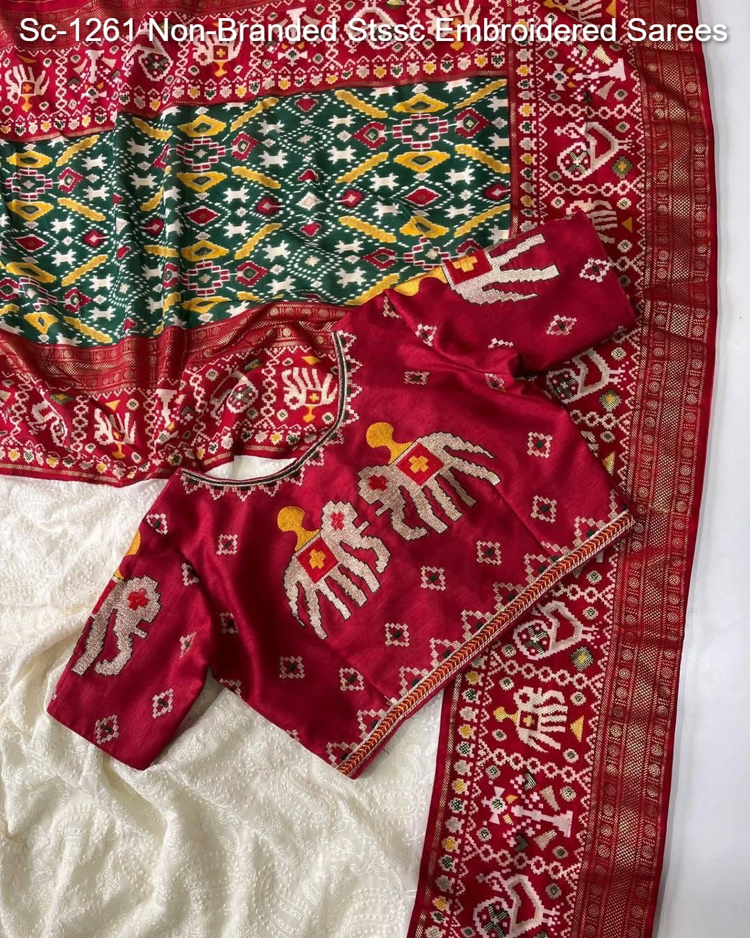 Sc-1261 Non-Branded Stssc Embroidered Sarees