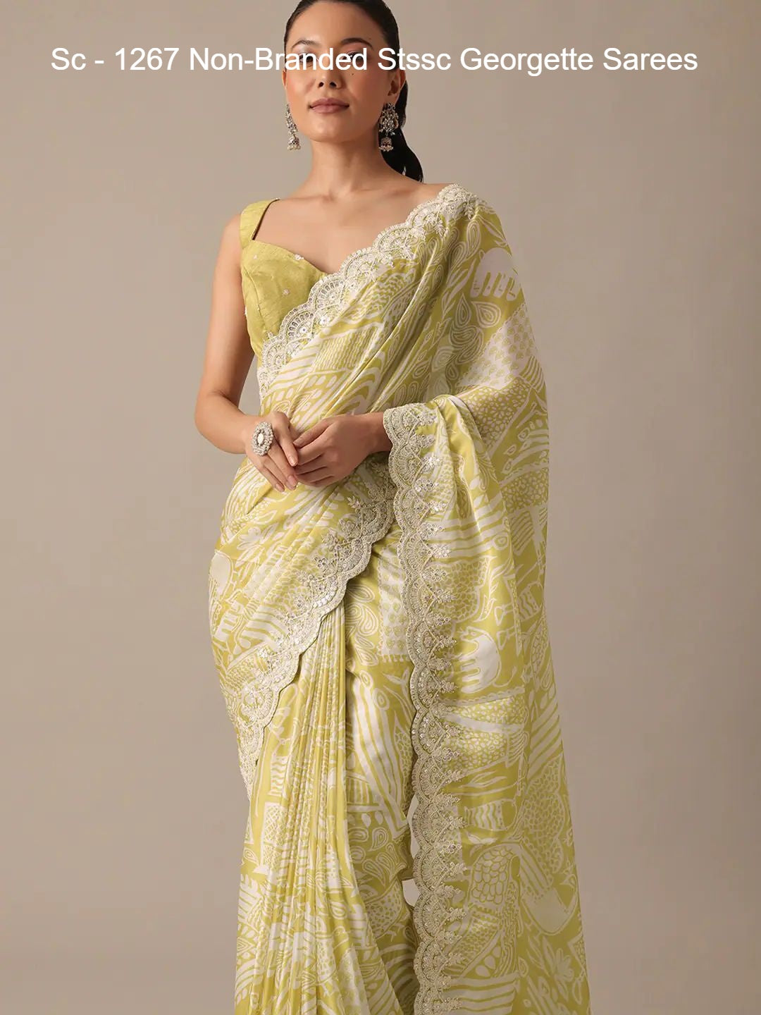 Sc - 1267 Non-Branded Stssc Georgette Sarees