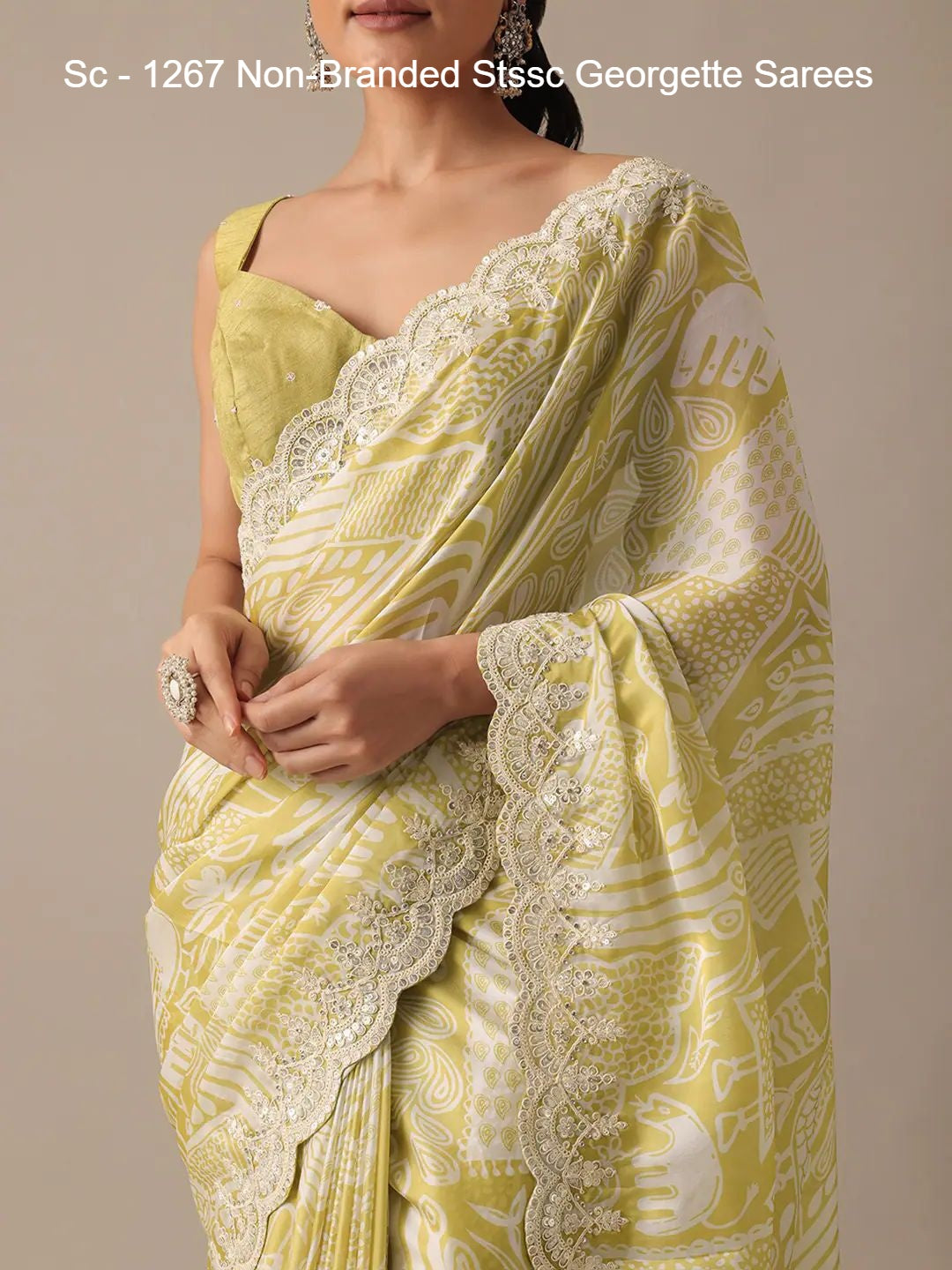 Sc - 1267 Non-Branded Stssc Georgette Sarees