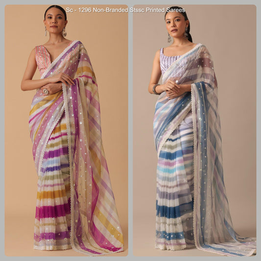 Sc - 1296 Non-Branded Stssc Printed Sarees