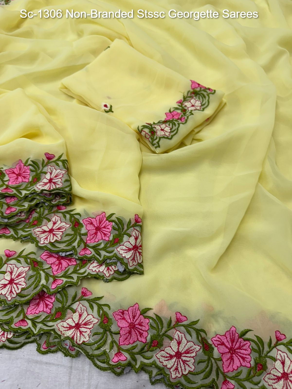 Sc-1306 Non-Branded Stssc Georgette Sarees