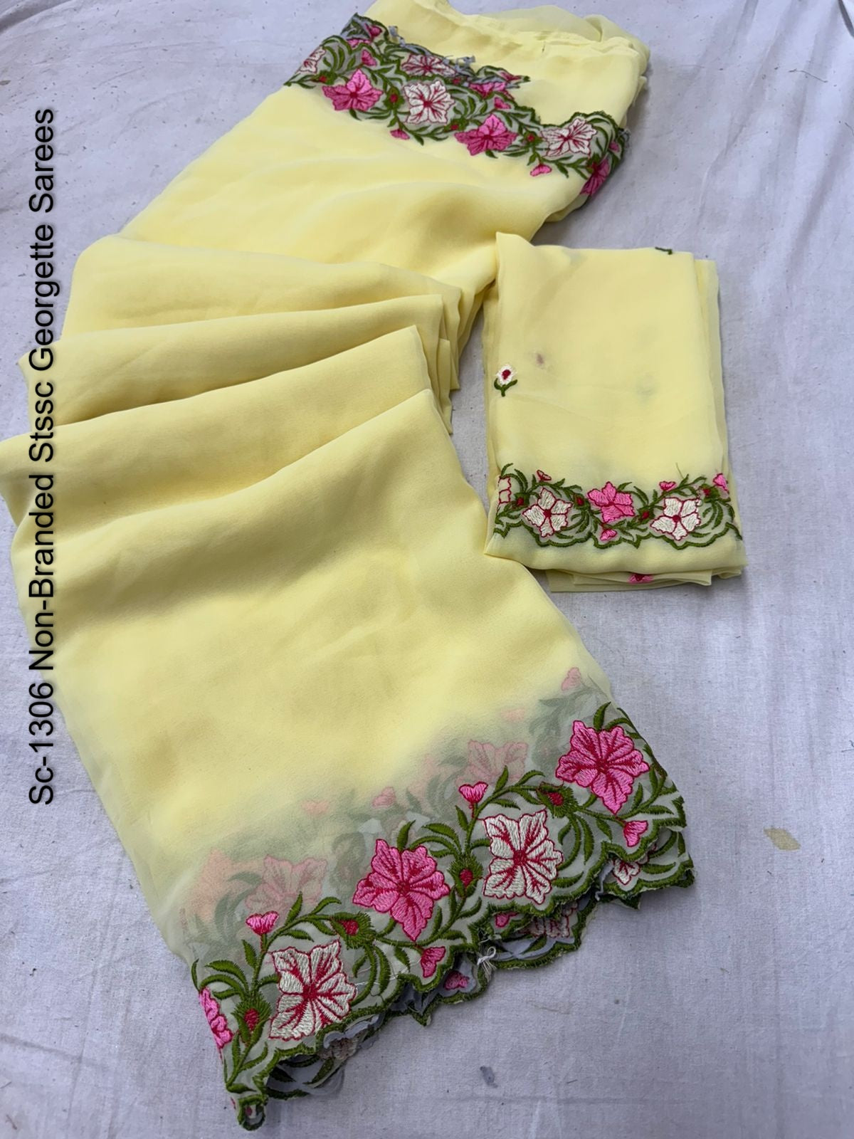 Sc-1306 Non-Branded Stssc Georgette Sarees