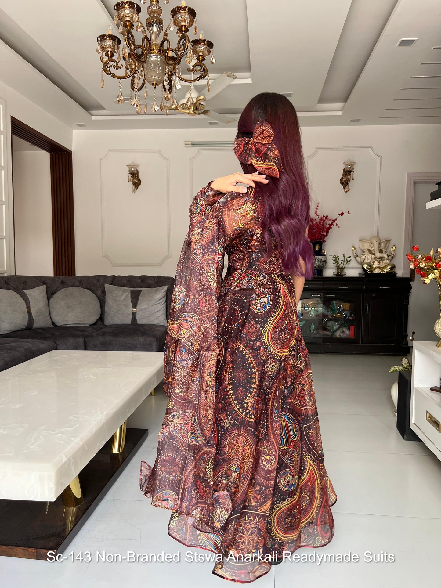 Sc-143 Non-Branded Stswa Anarkali Readymade Suits