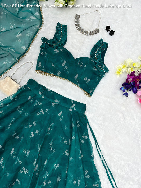 Sc-167 Non-Branded Stswa Silk Organza Readymade Lehenga Choli