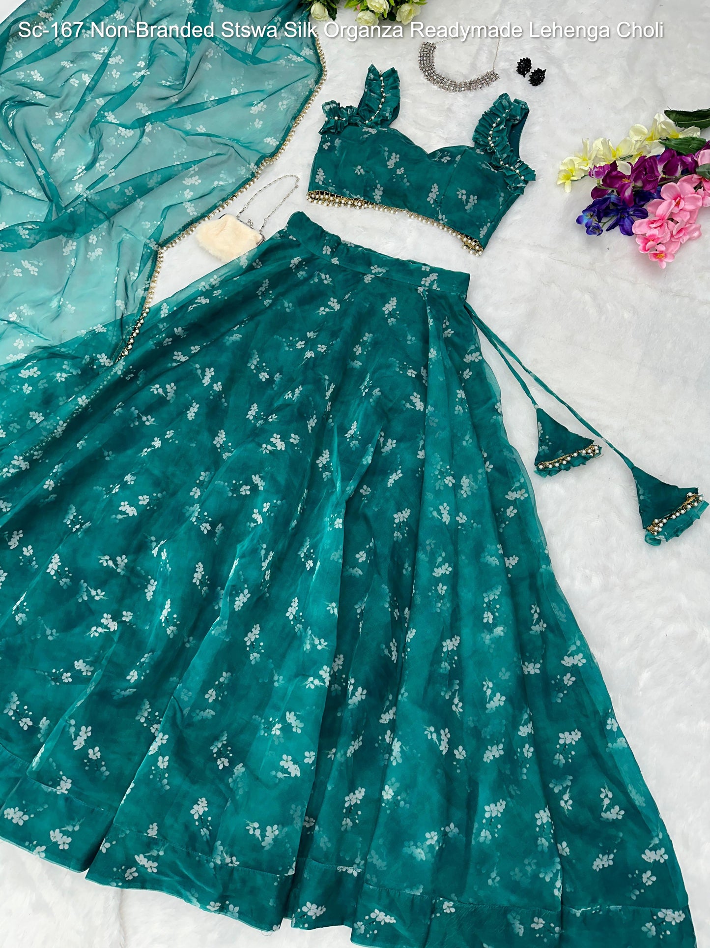 Sc-167 Non-Branded Stswa Silk Organza Readymade Lehenga Choli