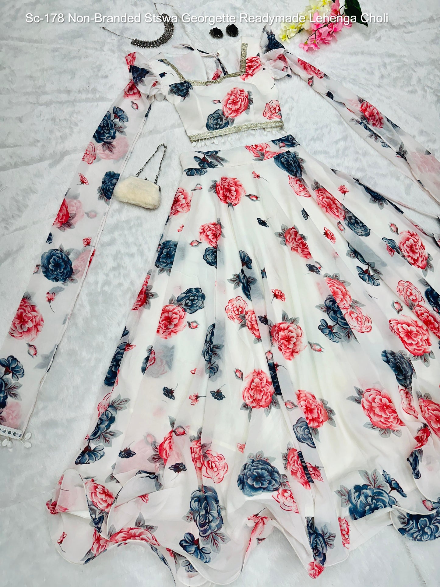 Sc-178 Non-Branded Stswa Georgette Readymade Lehenga Choli