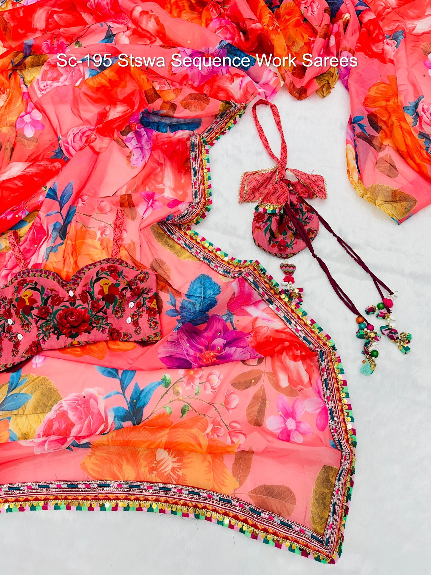 Sc-195 Stswa Sequence Work Sarees