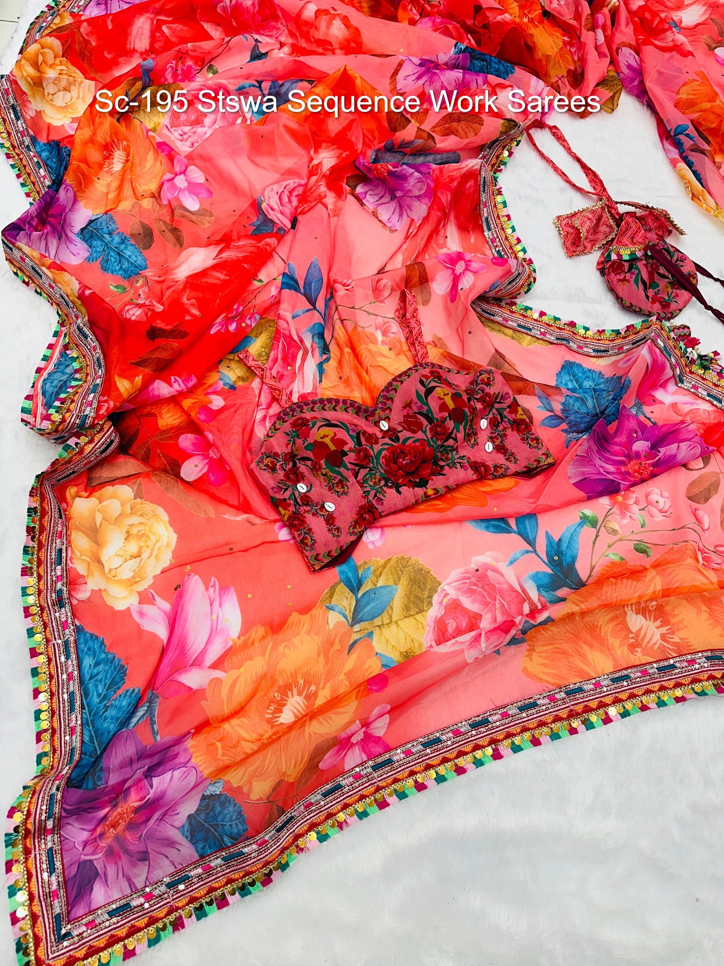 Sc-195 Stswa Sequence Work Sarees