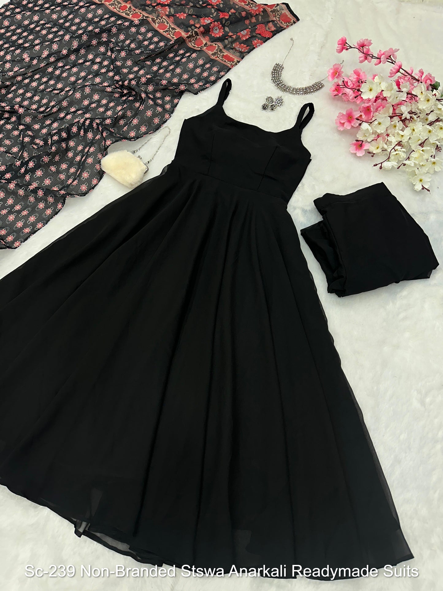 Sc-239 Non-Branded Stswa Anarkali Readymade Suits