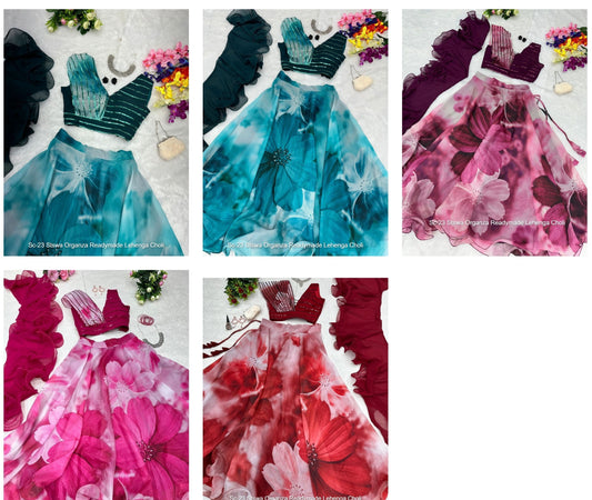 Sc-23 Stswa Organza Readymade Lehenga Choli
