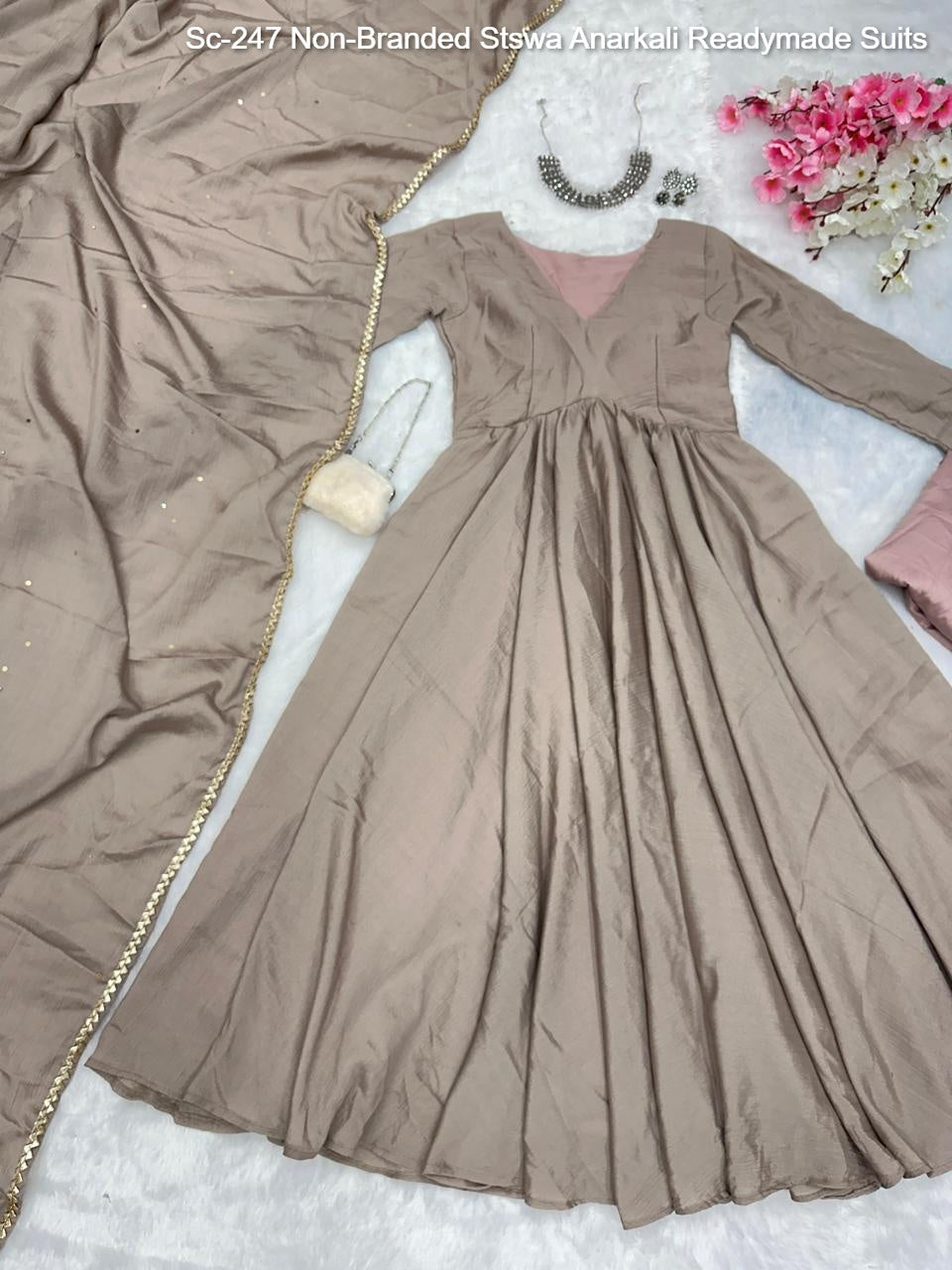 Sc-247 Non-Branded Stswa Anarkali Readymade Suits