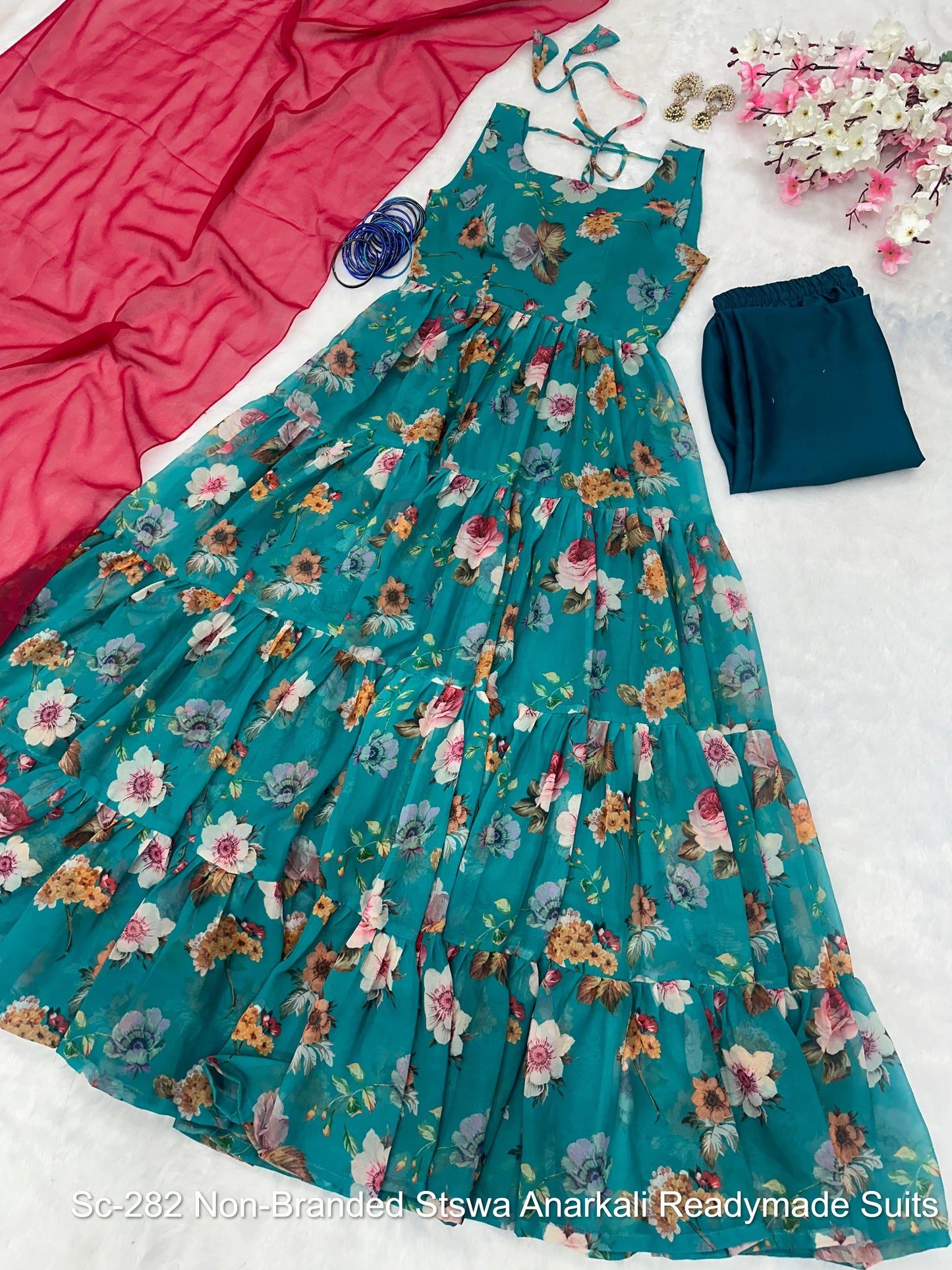 Sc-282 Non-Branded Stswa Anarkali Readymade Suits