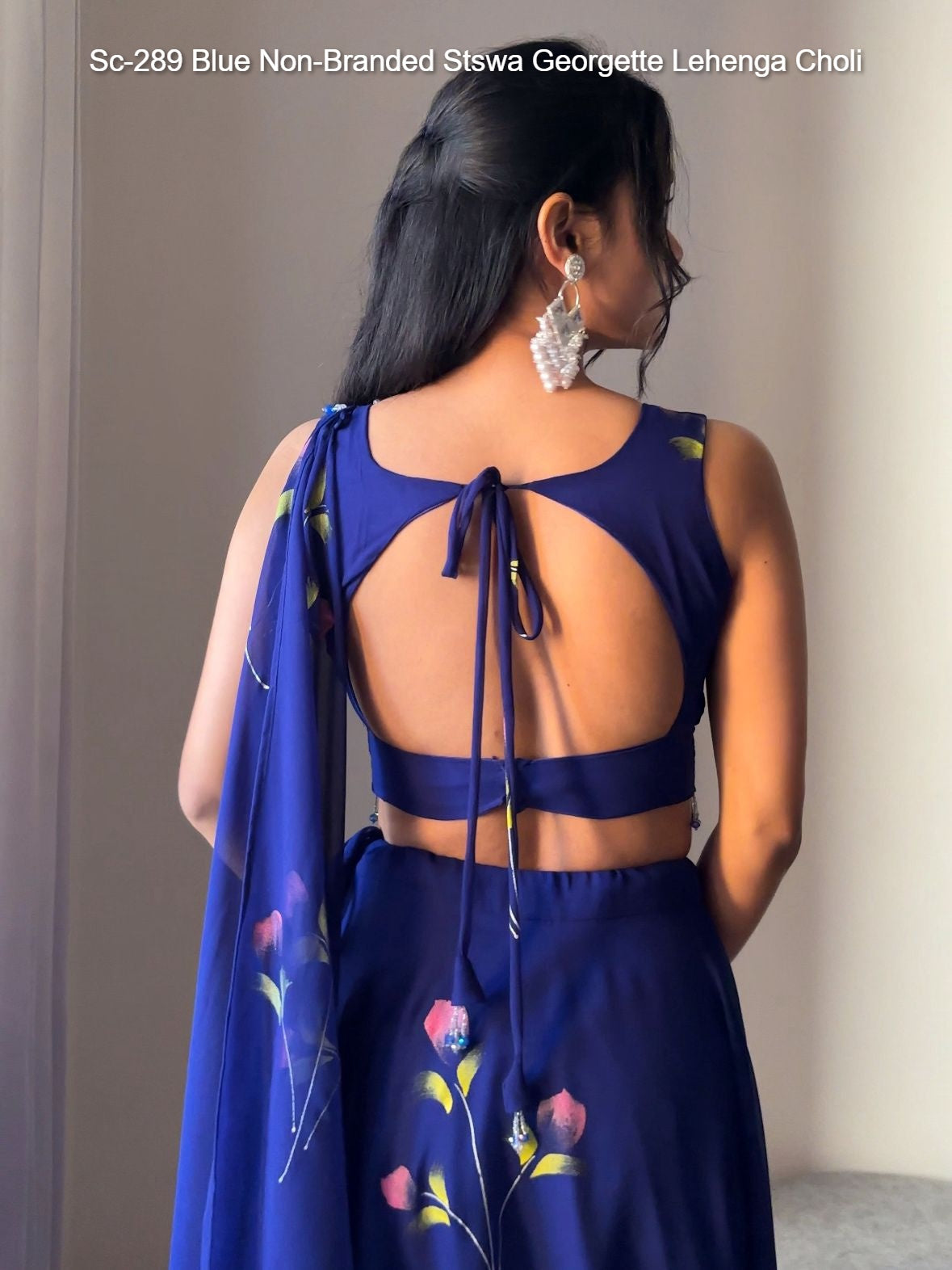 Sc-289 Blue Non-Branded Stswa Georgette Lehenga Choli