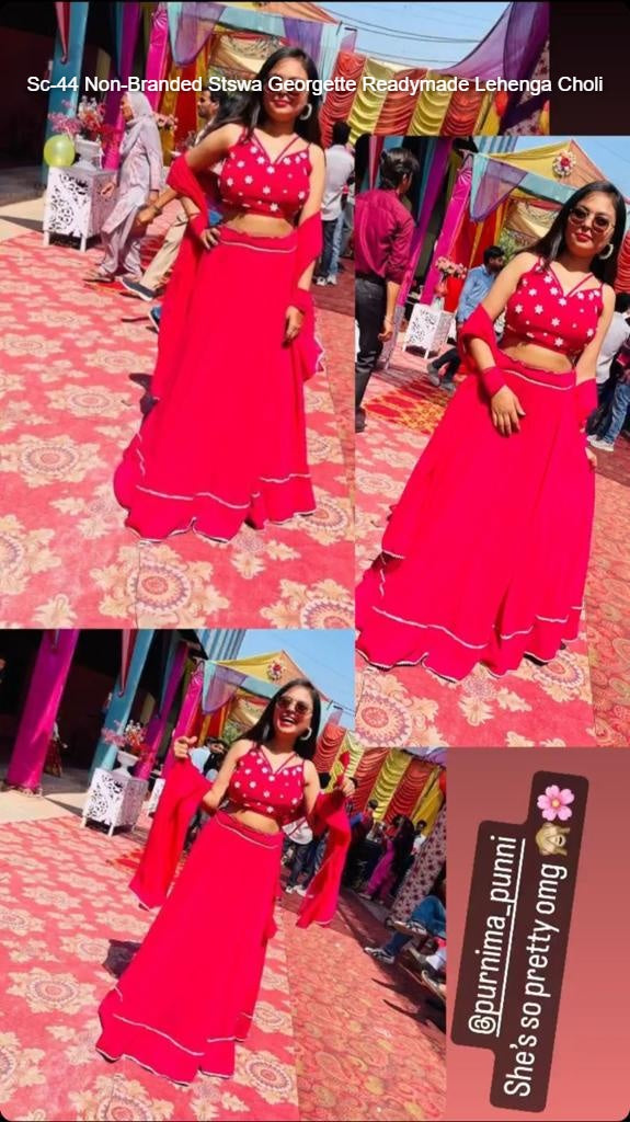 Sc-44 Non-Branded Stswa Georgette Readymade Lehenga Choli