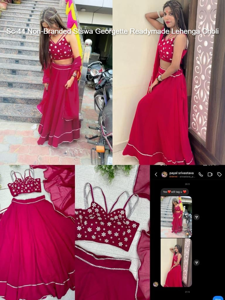 Sc-44 Non-Branded Stswa Georgette Readymade Lehenga Choli