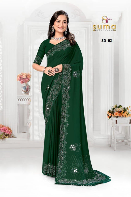 Sd-02 Suma Designer Mirror Work Sarees