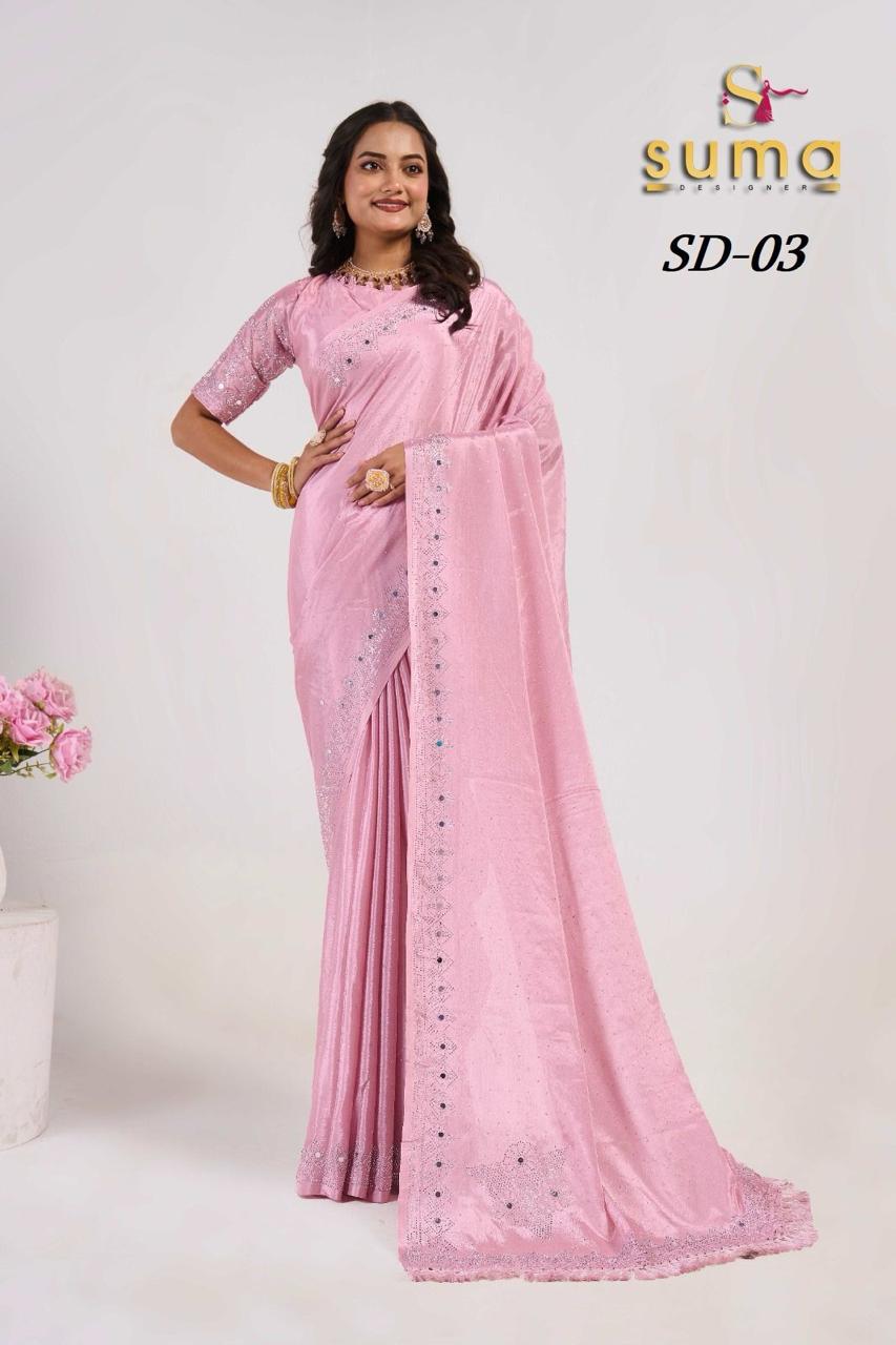 Sd-03 Suma Designer Mirror Work Sarees