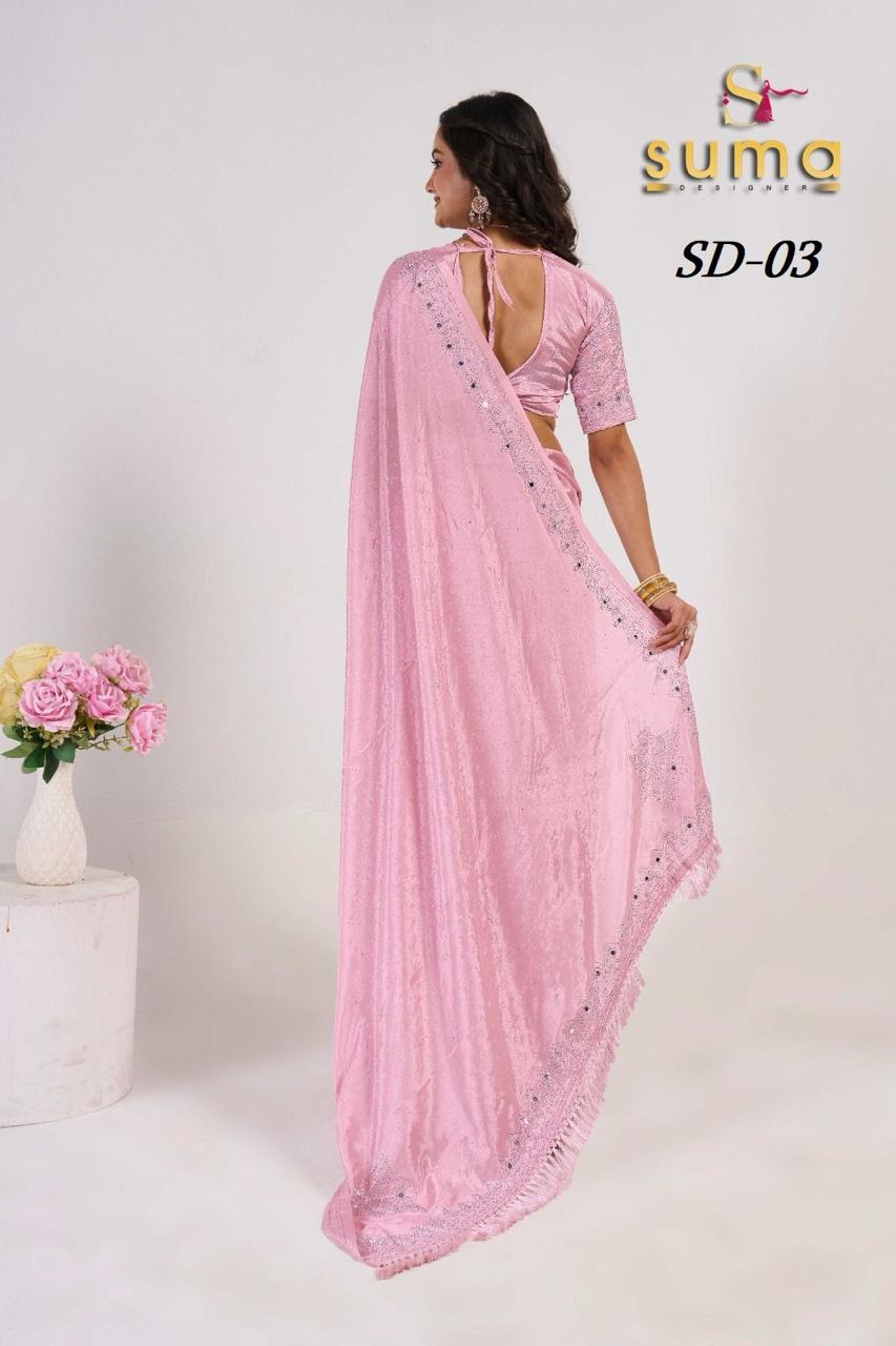 Sd-03 Suma Designer Mirror Work Sarees