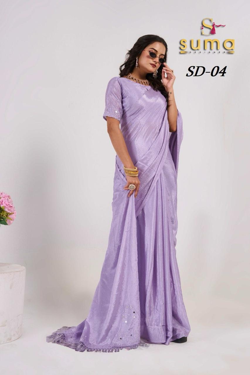 Sd-04 Suma Designer Mirror Work Sarees