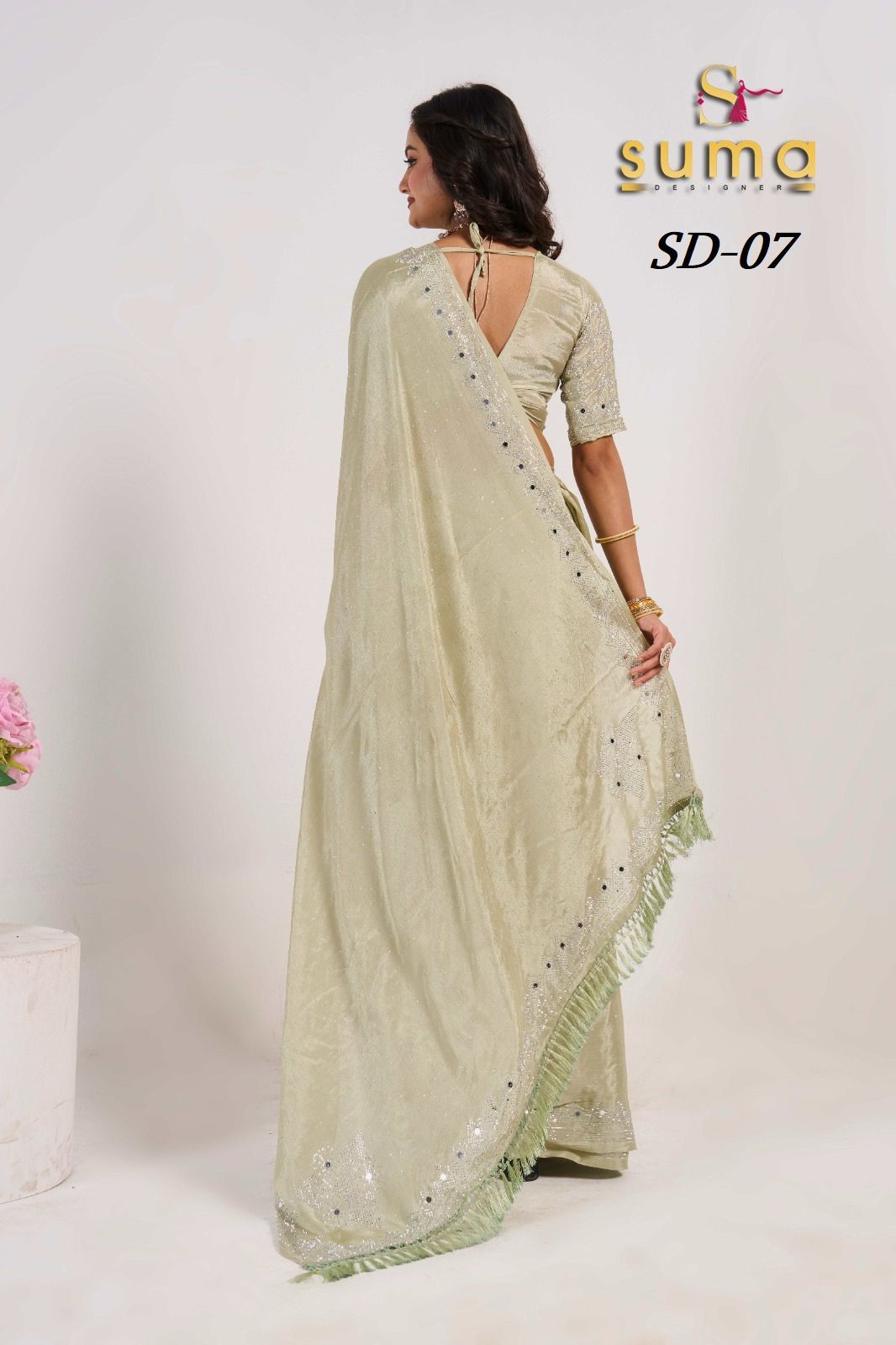 Sd-07 Suma Designer Mirror Work Sarees