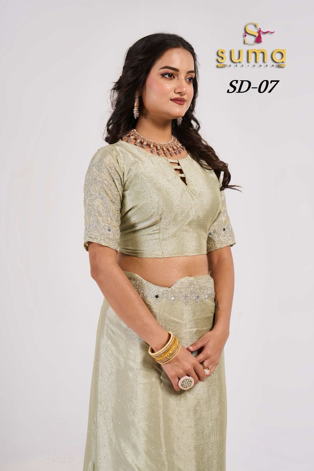 Sd-07 Suma Designer Mirror Work Sarees