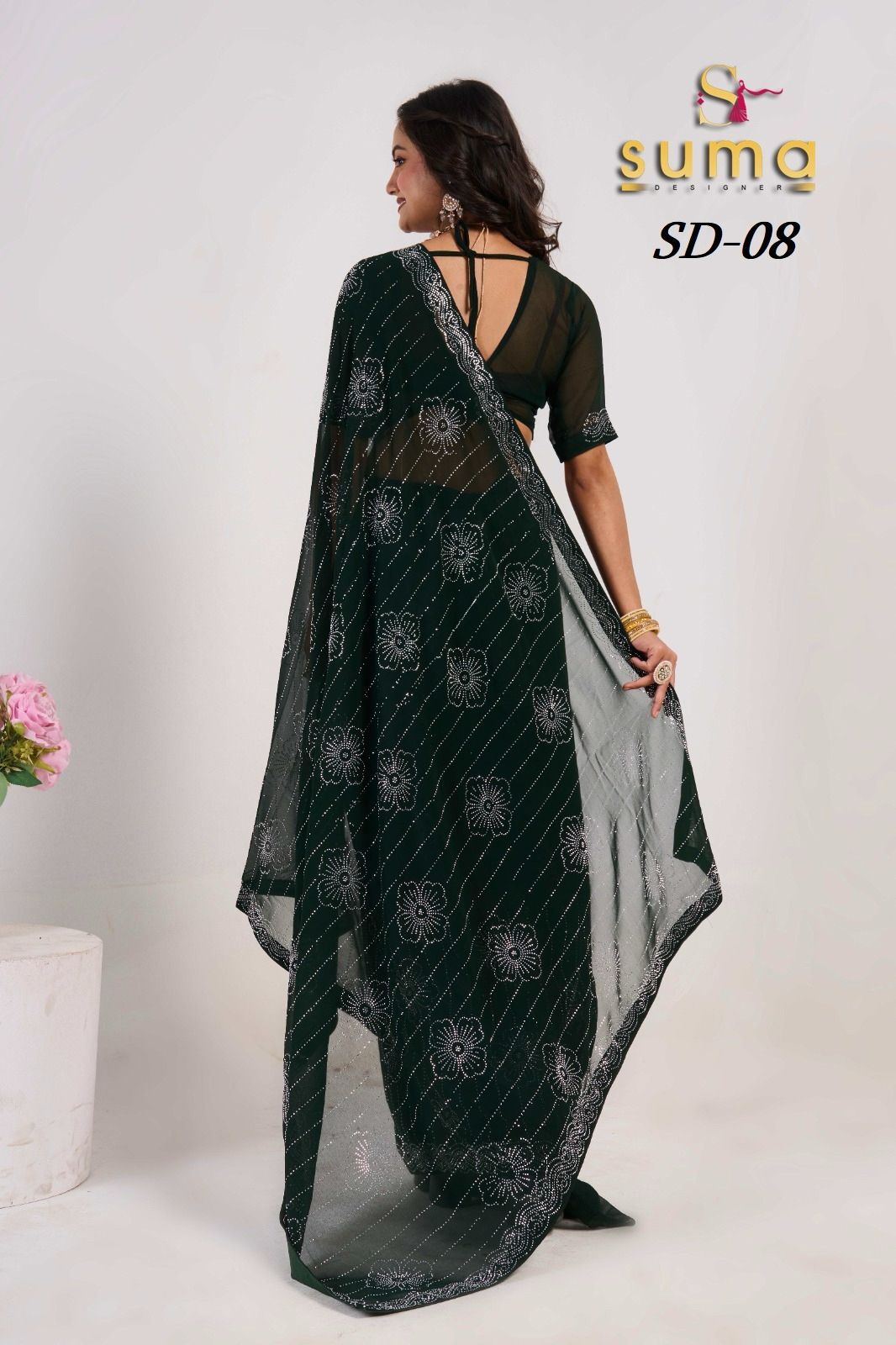 Sd-08 Suma Designer Mirror Work Sarees