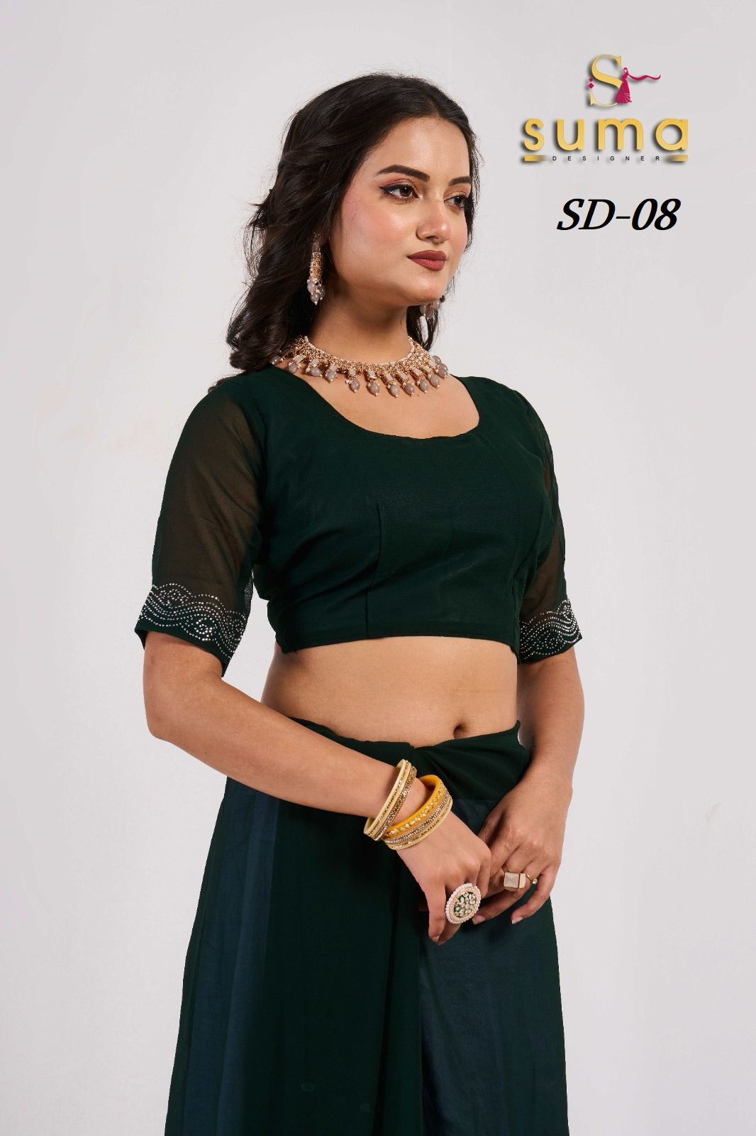 Sd-08 Suma Designer Mirror Work Sarees