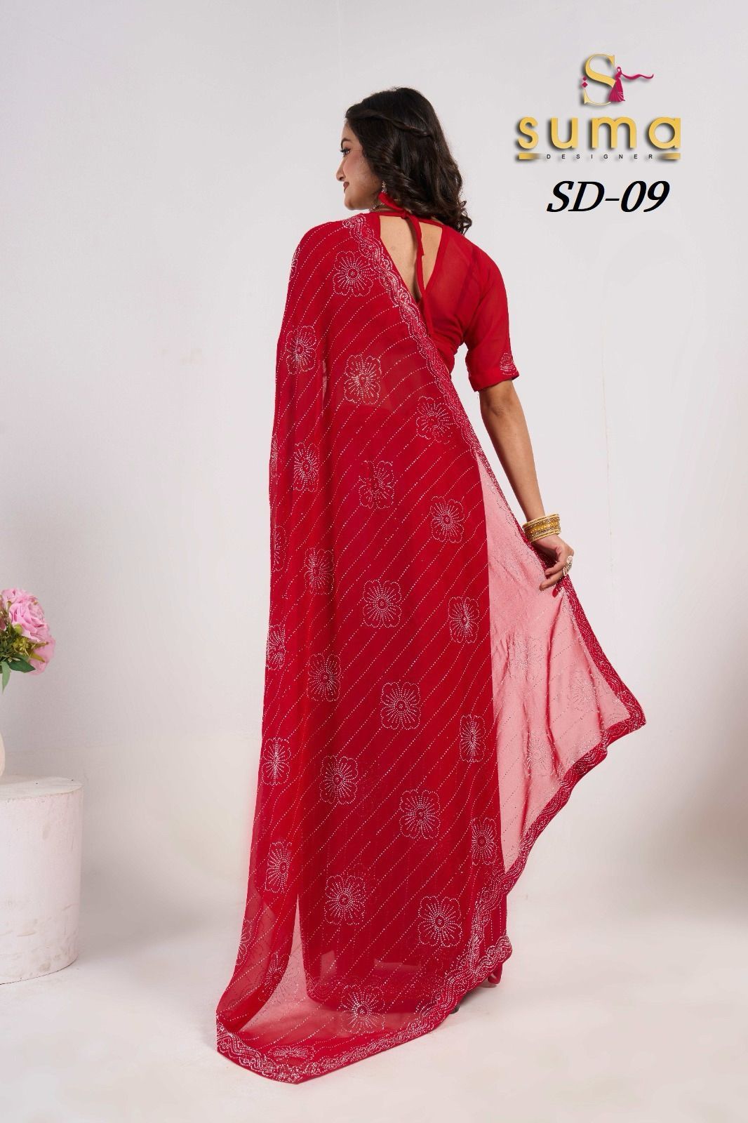 Sd-09 Suma Designer Mirror Work Sarees