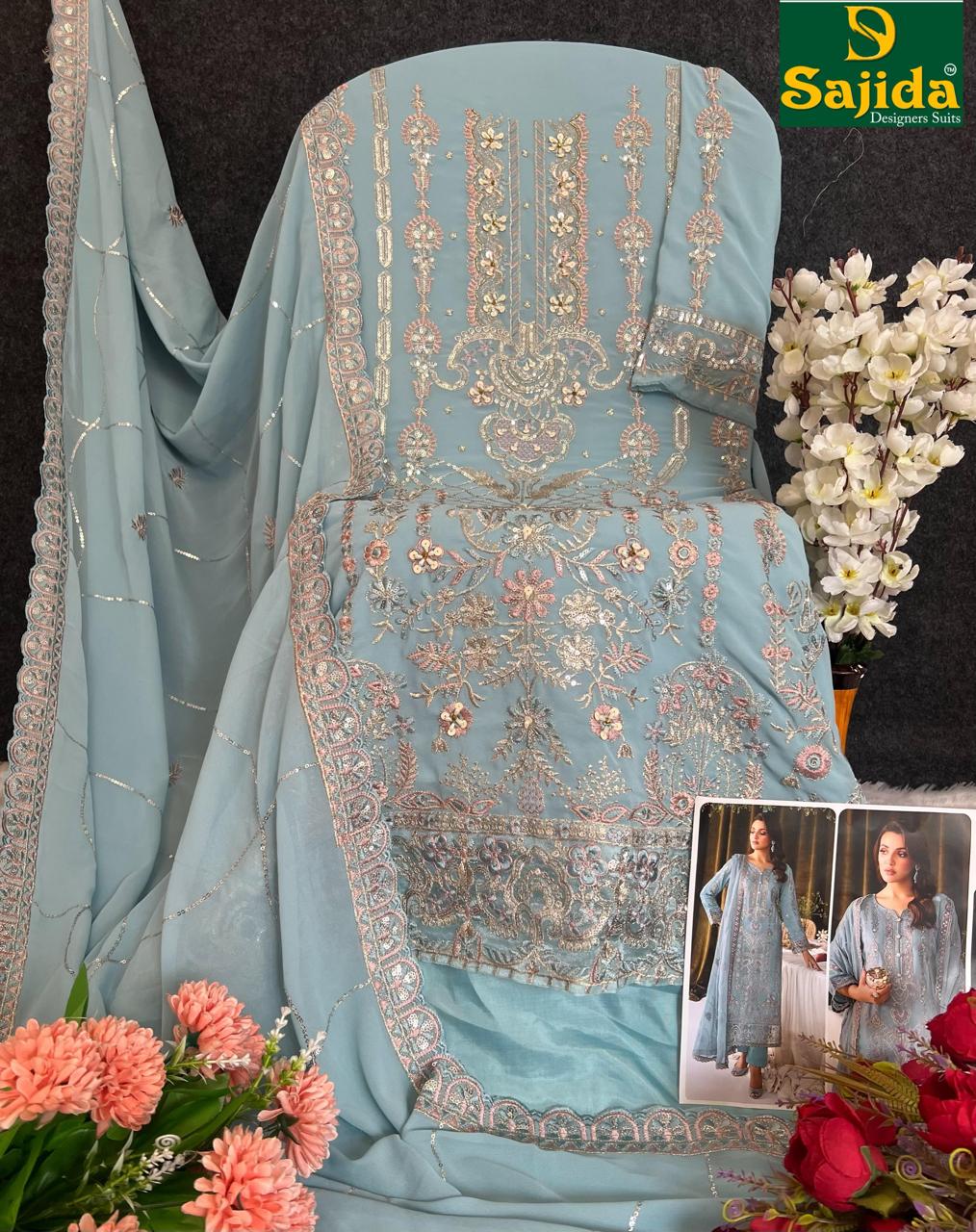 Sd-1009 Alaya Sajida Georgette Pakistani Salwar Suits