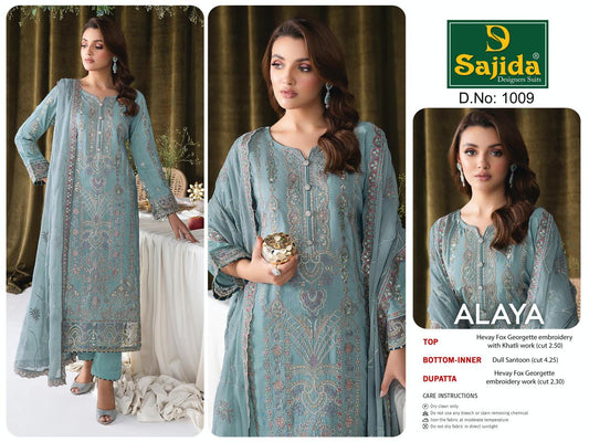 Sd-1009 Alaya Sajida Georgette Pakistani Salwar Suits