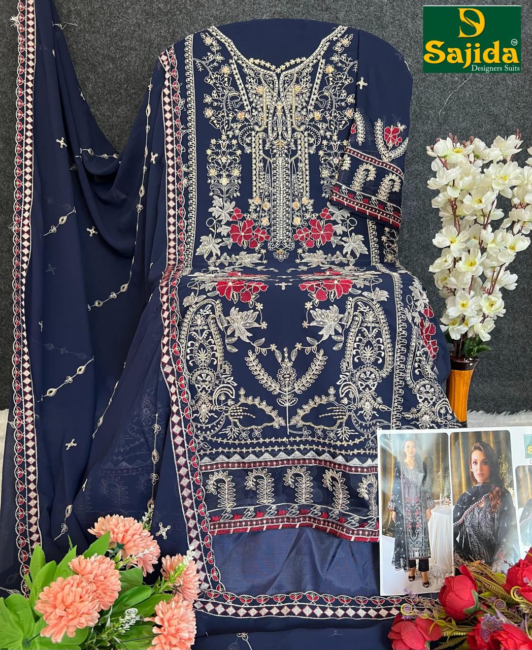 Sd-1010 Sajida Georgette Pakistani Salwar Suits
