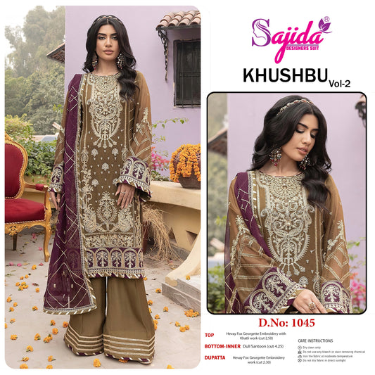 Sd-1045 Sajida Vol 2 Sajida Georgette Pakistani Salwar Suits