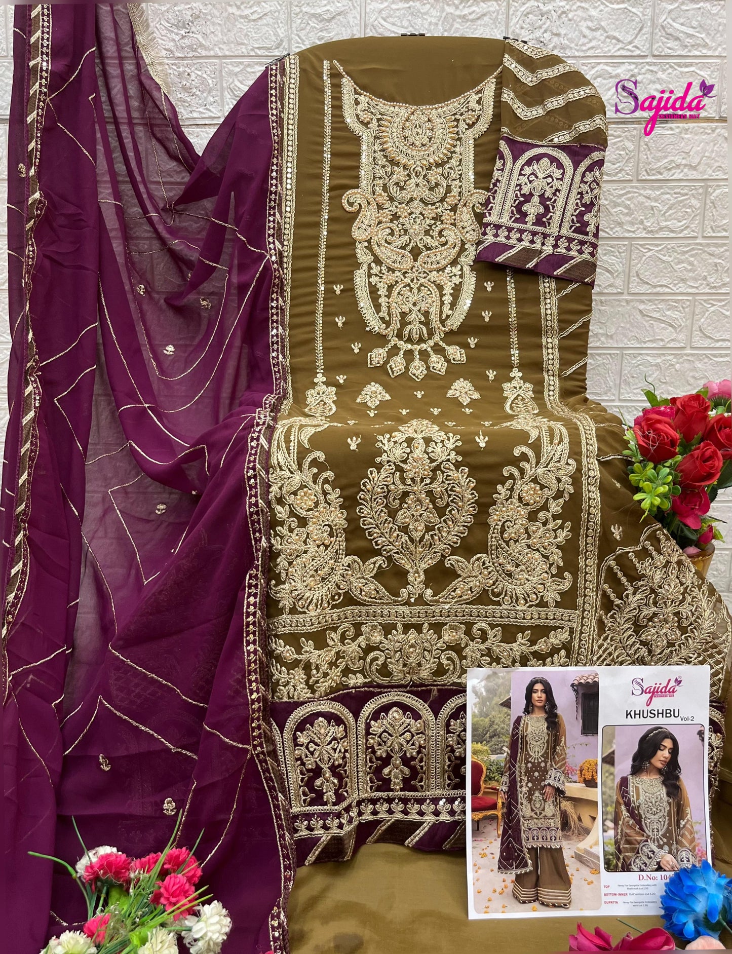 Sd-1045 Sajida Vol 2 Sajida Georgette Pakistani Salwar Suits