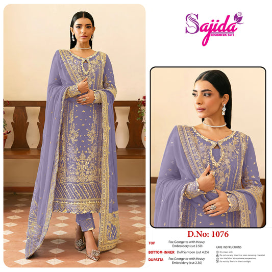 Sd-1076 Sajida Georgette Pakistani Salwar Suits
