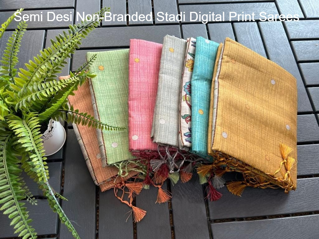 Semi Desi Non-Branded Stadi Digital Print Sarees