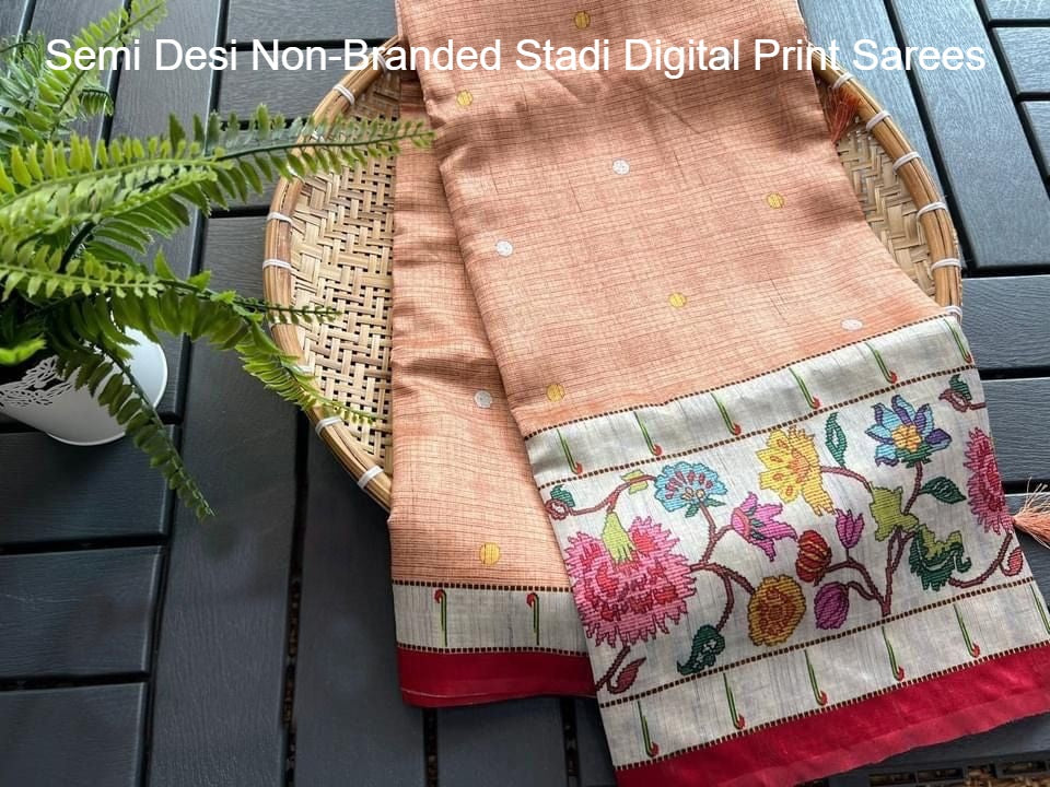 Semi Desi Non-Branded Stadi Digital Print Sarees