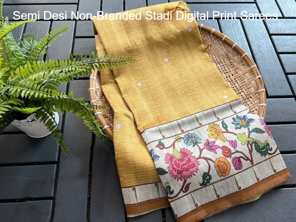 Semi Desi Non-Branded Stadi Digital Print Sarees
