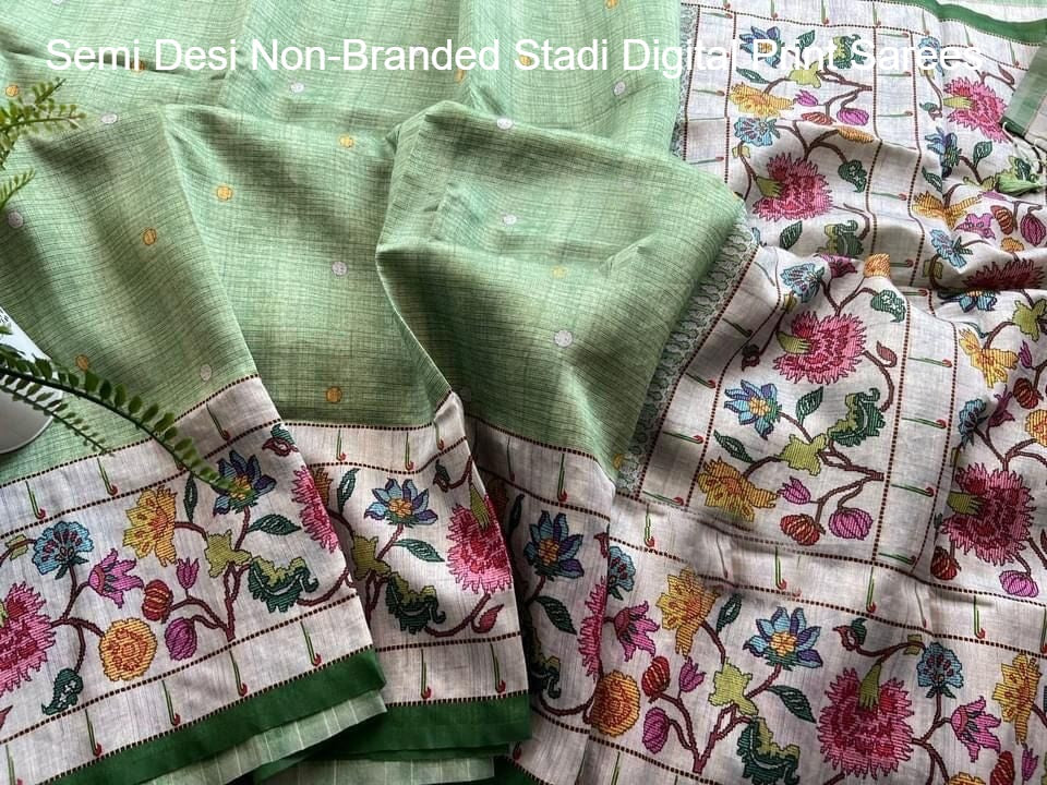 Semi Desi Non-Branded Stadi Digital Print Sarees